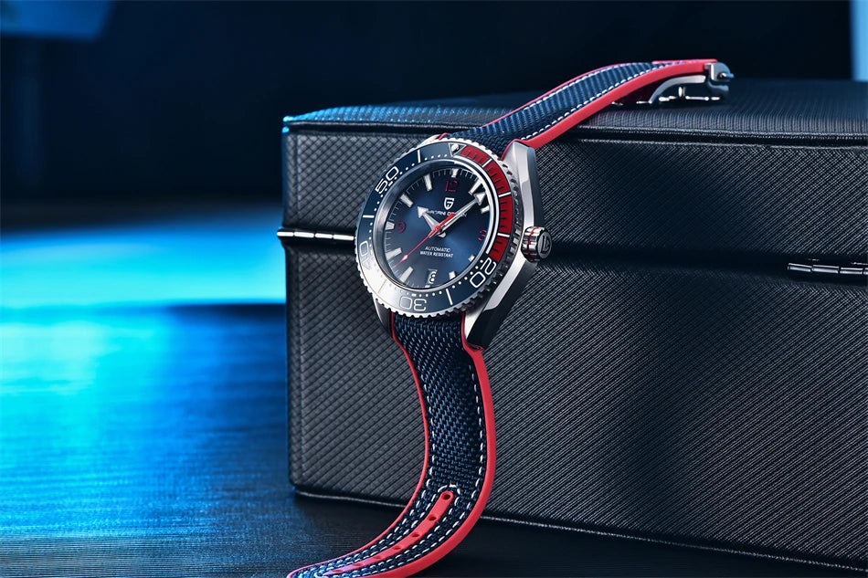 PAGANI DESIGN 42MM Japan movement Men Mechanical Watch 100M Waterproof Sapphire Crystal Ceramic Bezel Men Automatic Wristwatches