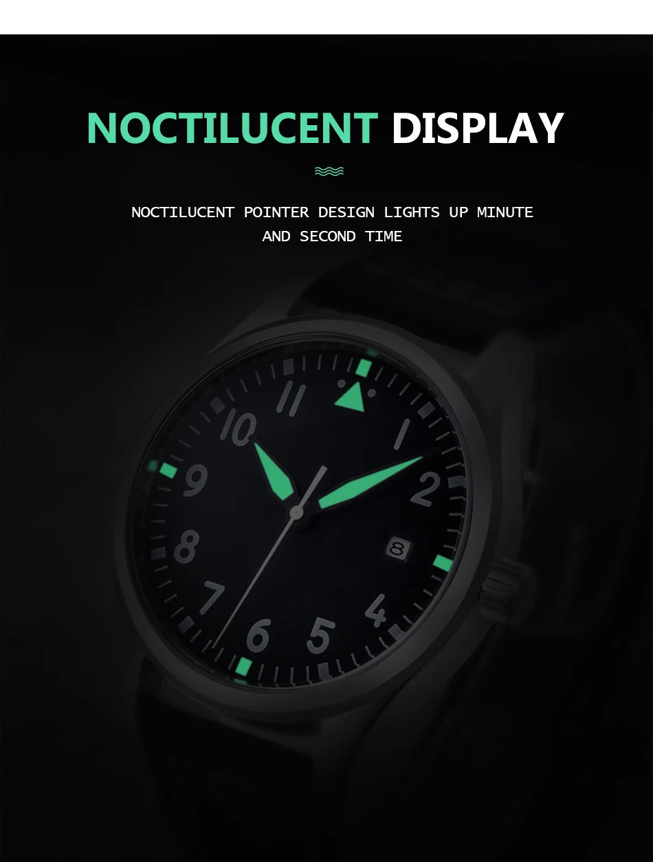 Men's Classic Black / Blue Dial Luminous Automatic Seagull or ST1612 2813 Sports Mechanical Watch AAA High Quality 40mm