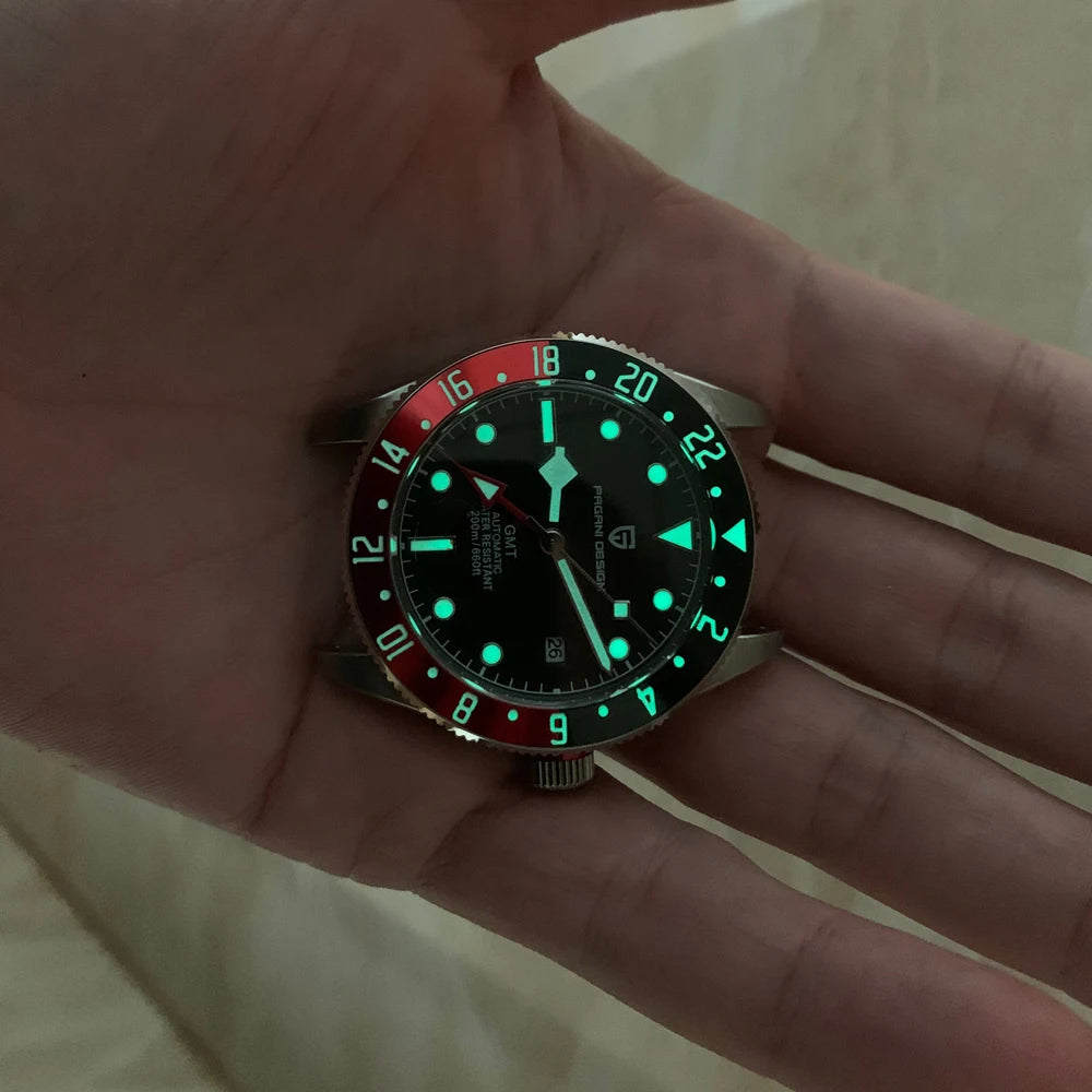 2025 New PAGANI DESIGN GMT Men's Watches Top Luxury Automatic Watch For Man Mechanical Wristwatches AR Sapphire Mirror Luminous