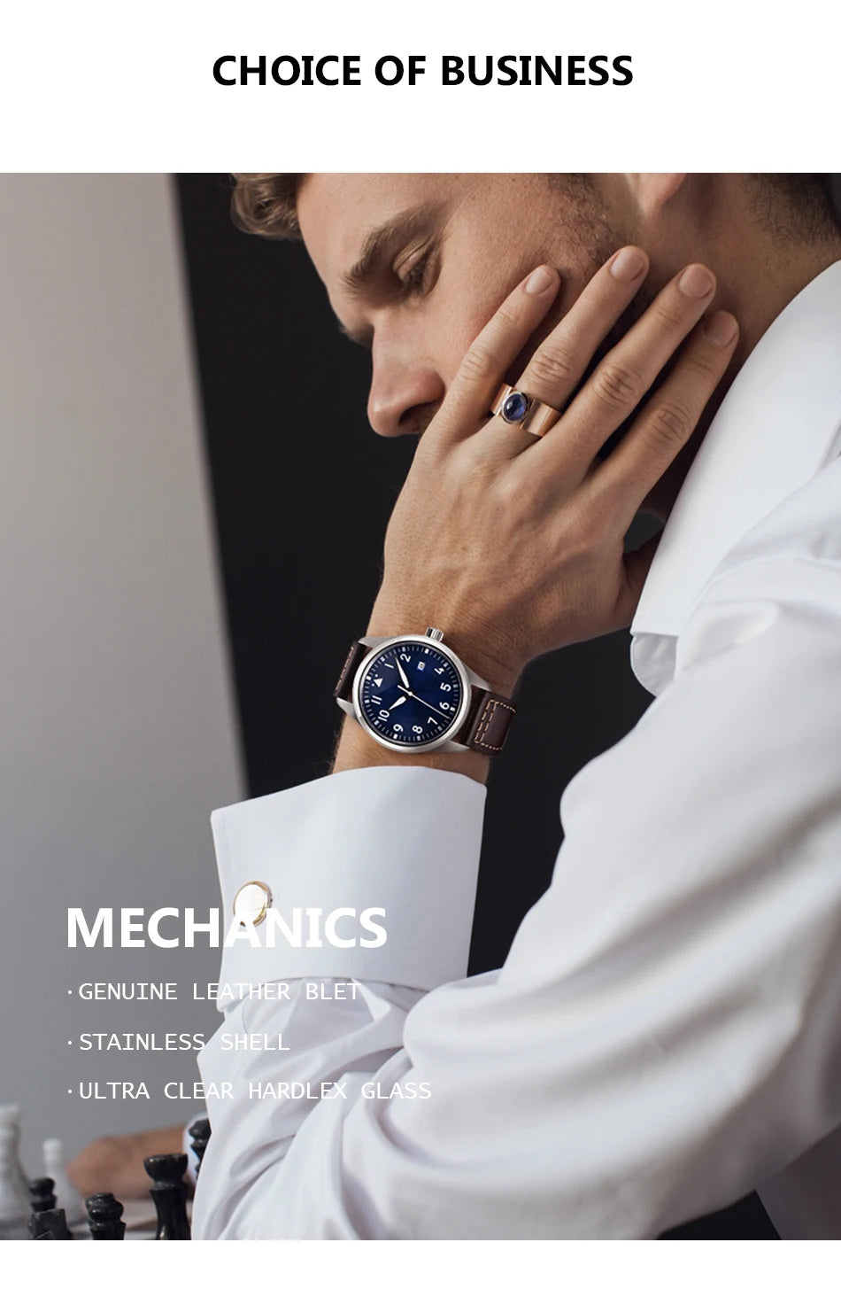 Men's Classic Black / Blue Dial Luminous Automatic Seagull or ST1612 2813 Sports Mechanical Watch AAA High Quality 40mm