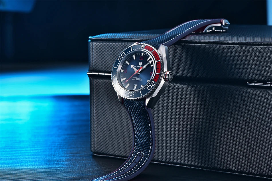 PAGANI DESIGN 42MM Japan movement Men Mechanical Watch 100M Waterproof Sapphire Crystal Ceramic Bezel Men Automatic Wristwatches