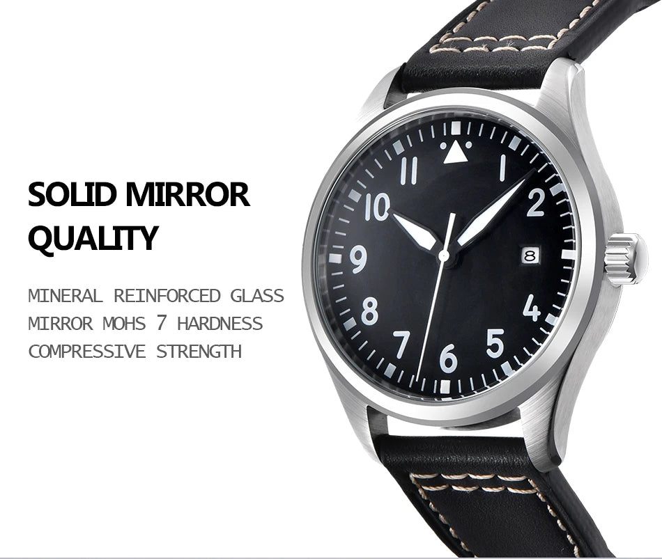 Men's Classic Black / Blue Dial Luminous Automatic Seagull or ST1612 2813 Sports Mechanical Watch AAA High Quality 40mm