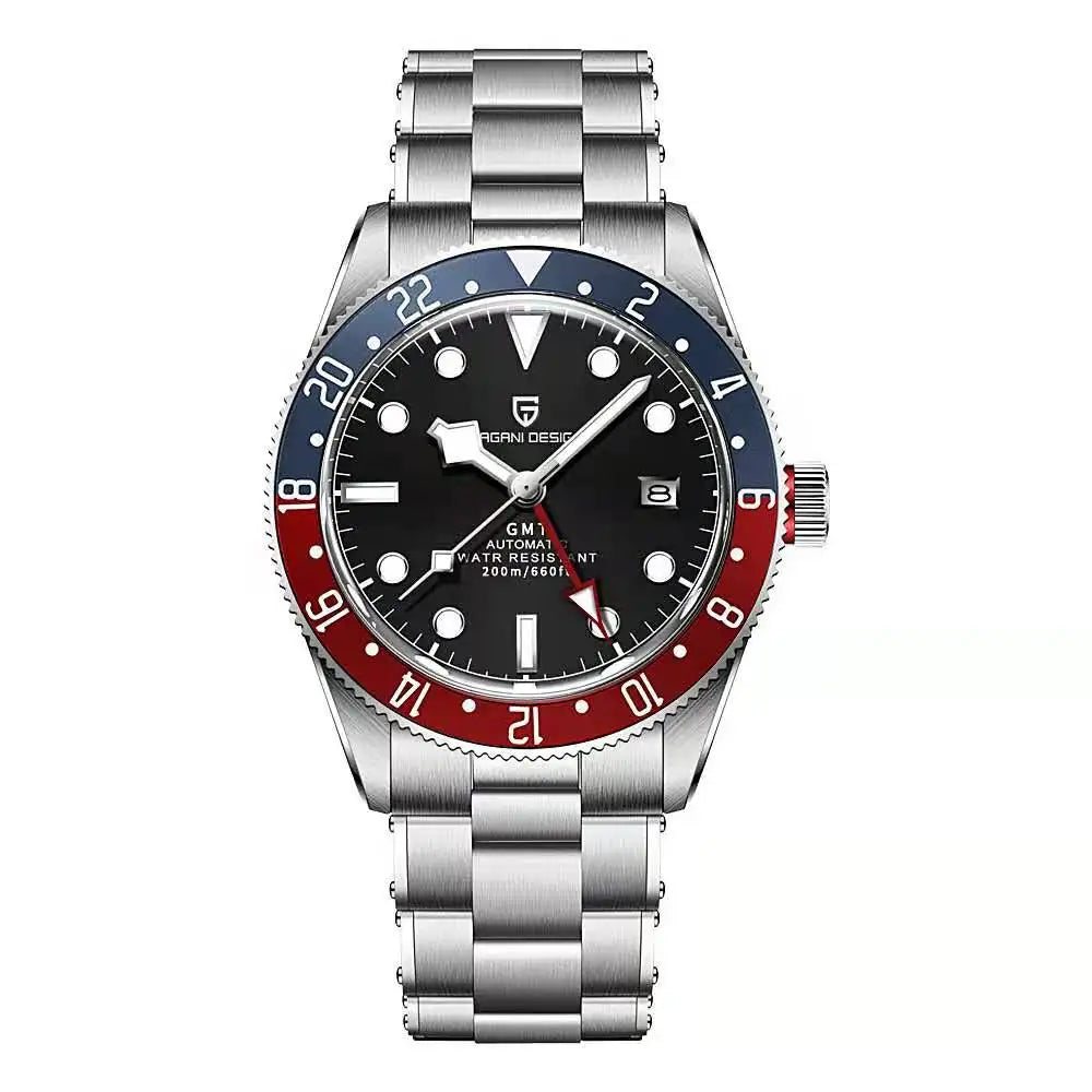 2025 New PAGANI DESIGN GMT Men's Watches Top Luxury Automatic Watch For Man Mechanical Wristwatches AR Sapphire Mirror Luminous