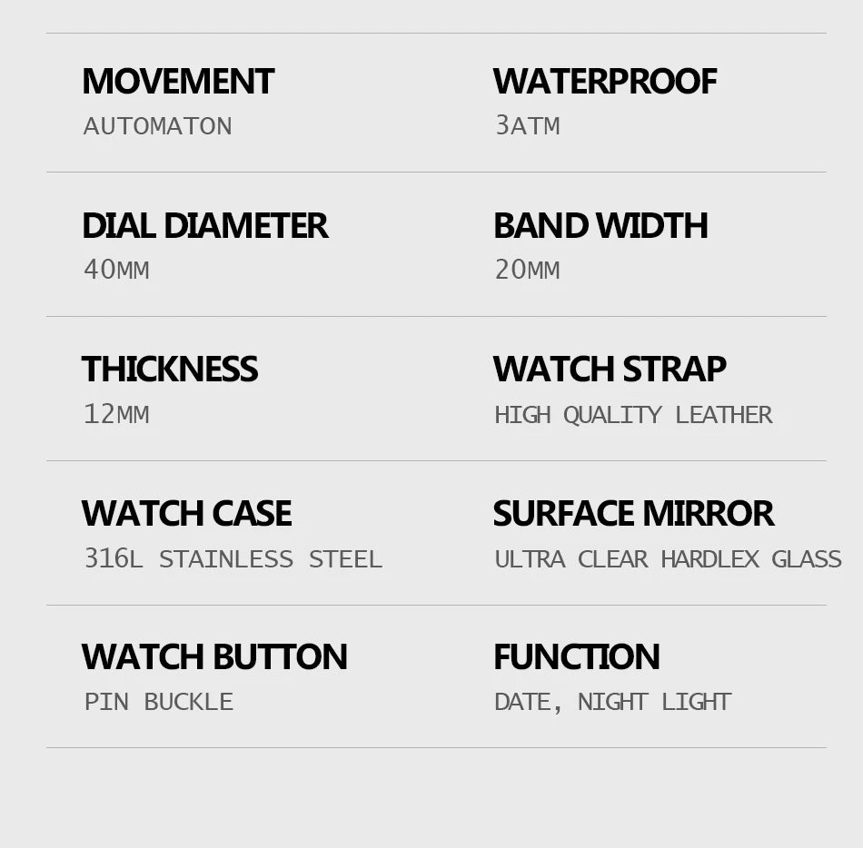 Men's Classic Black / Blue Dial Luminous Automatic Seagull or ST1612 2813 Sports Mechanical Watch AAA High Quality 40mm