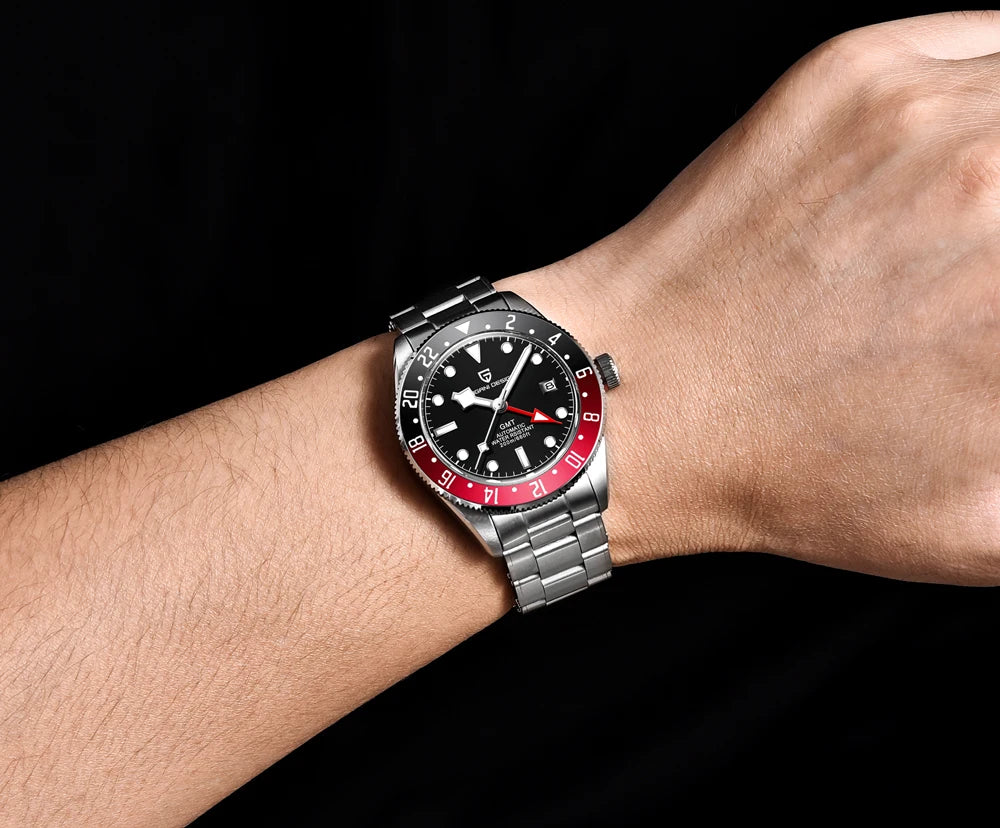 2025 New PAGANI DESIGN GMT Men's Watches Top Luxury Automatic Watch For Man Mechanical Wristwatches AR Sapphire Mirror Luminous