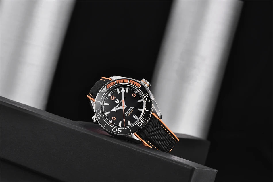 PAGANI DESIGN 42MM Japan movement Men Mechanical Watch 100M Waterproof Sapphire Crystal Ceramic Bezel Men Automatic Wristwatches
