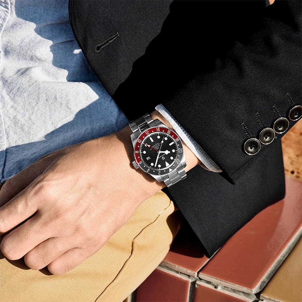 2025 New PAGANI DESIGN GMT Men's Watches Top Luxury Automatic Watch For Man Mechanical Wristwatches AR Sapphire Mirror Luminous