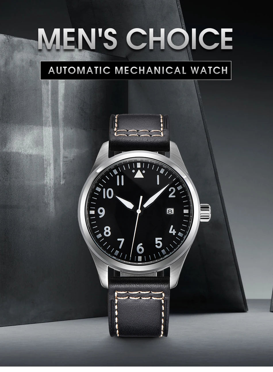 Men's Classic Black / Blue Dial Luminous Automatic Seagull or ST1612 2813 Sports Mechanical Watch AAA High Quality 40mm