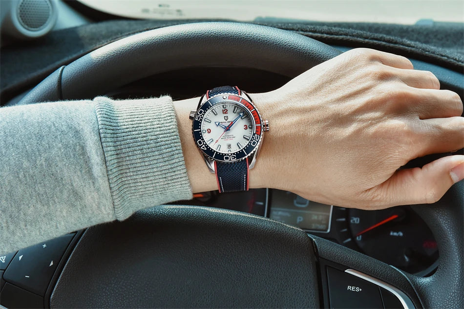 PAGANI DESIGN 42MM Japan movement Men Mechanical Watch 100M Waterproof Sapphire Crystal Ceramic Bezel Men Automatic Wristwatches