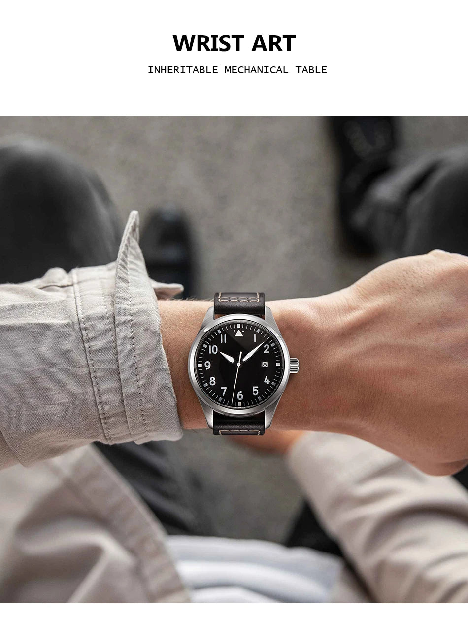 Men's Classic Black / Blue Dial Luminous Automatic Seagull or ST1612 2813 Sports Mechanical Watch AAA High Quality 40mm