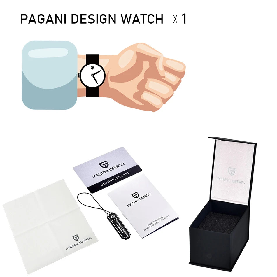 PAGANI DESIGN New Luxury Automatic Mechanical Watch Simple Sports Waterproof Leisure Retro Leather Business Watches for Man