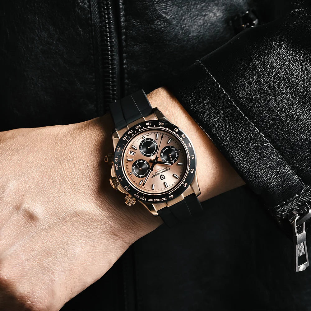Pagani 2025 latest design men's luxury quartz watch high-quality sapphire glass VK63 fashion men's chronograph 100 m waterproof