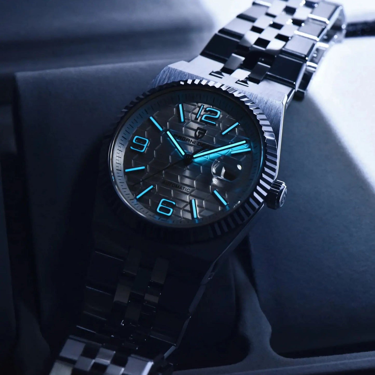 PAGANI DESIGN Men Watches 2025 New 3D Rhombus Dial Automatic Watch Men Stainless steel Mechanical Wristwatch Men For MIYOTA 8215