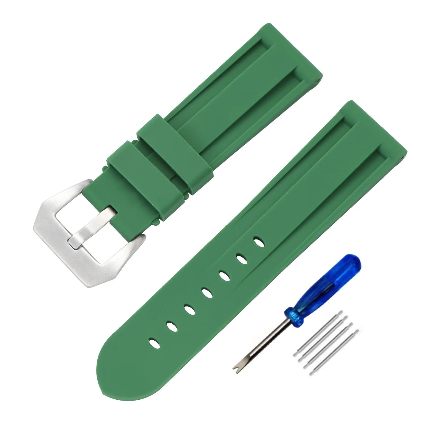 Silicone Watch Bands 20/22/24/26mm Soft Comfortable Rubber Watch Bands Compatible with Panerai Watch Straps accessories