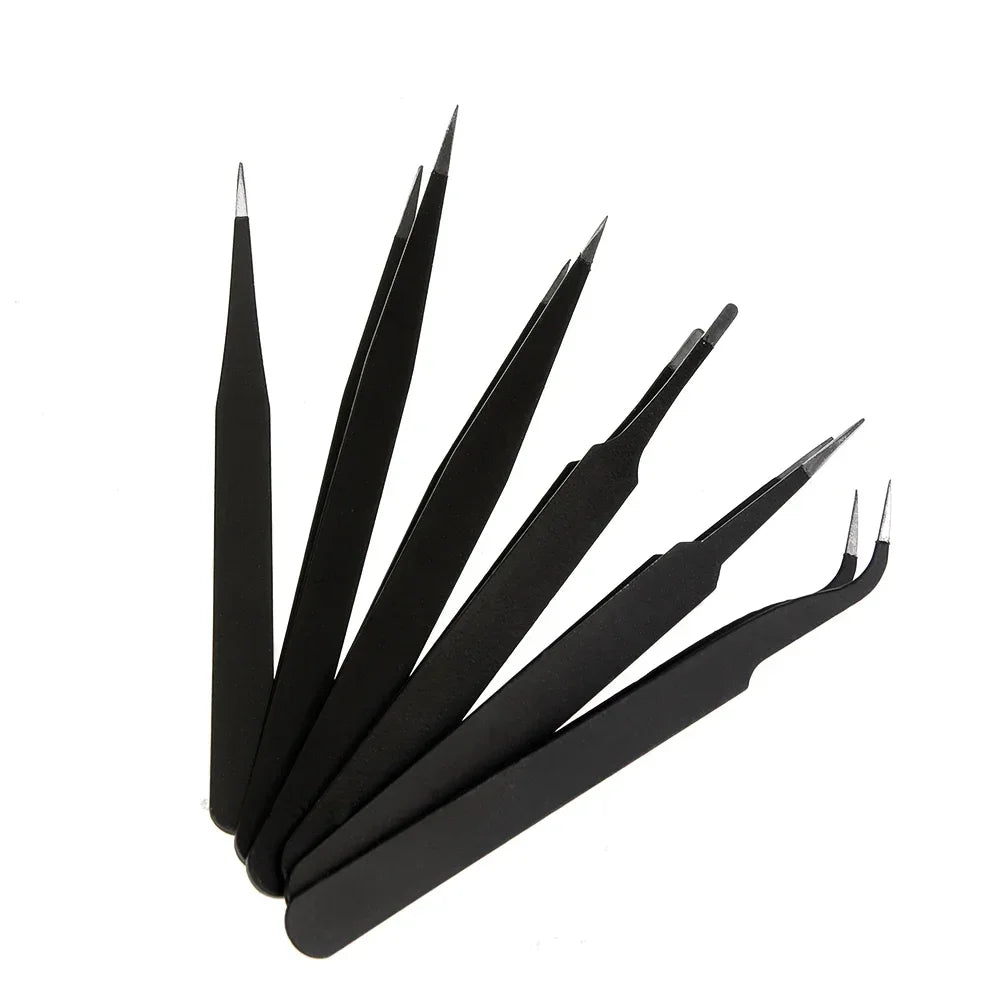 Watch Tweezers Tool ESD Anti-Static Steel  Watches Repair Tool Maintenance Industrial Electronic Tweezer Watchmaker Magnifier