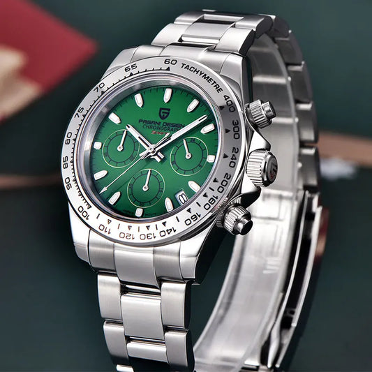 PAGANI DESIGN 2025 New 40mm Men Watch Multi functional VK63 Quartz Chronograph Sapphire Stainless Steel Waterproof Watch For Men