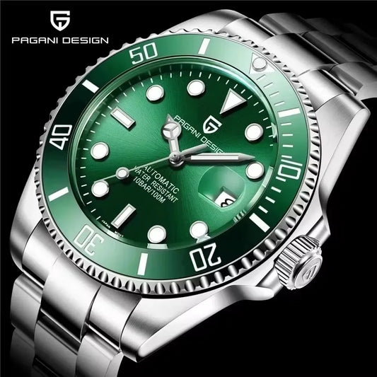 2024 New PAGANI DESIGN 43MM Men Mechanical Watches Luxury Ceramic Bezel 120 Clicks Automatic Watch 100M Waterproof Watch for Men