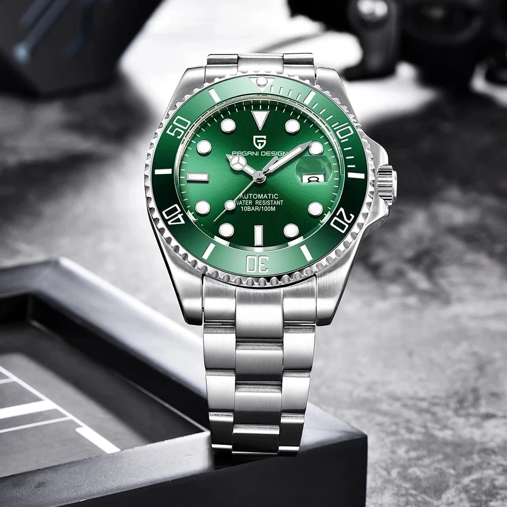2024 New PAGANI DESIGN 43MM Men Mechanical Watches Luxury Ceramic Bezel 120 Clicks Automatic Watch 100M Waterproof Watch for Men