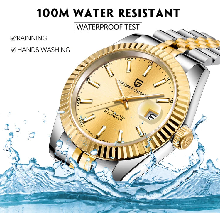 PAGANI DESIGN 2024 New PD-1645 Men's Mechanical Watch Top Brand Luxury  Automatic100M Waterproof Stainless Steel Men's Watch