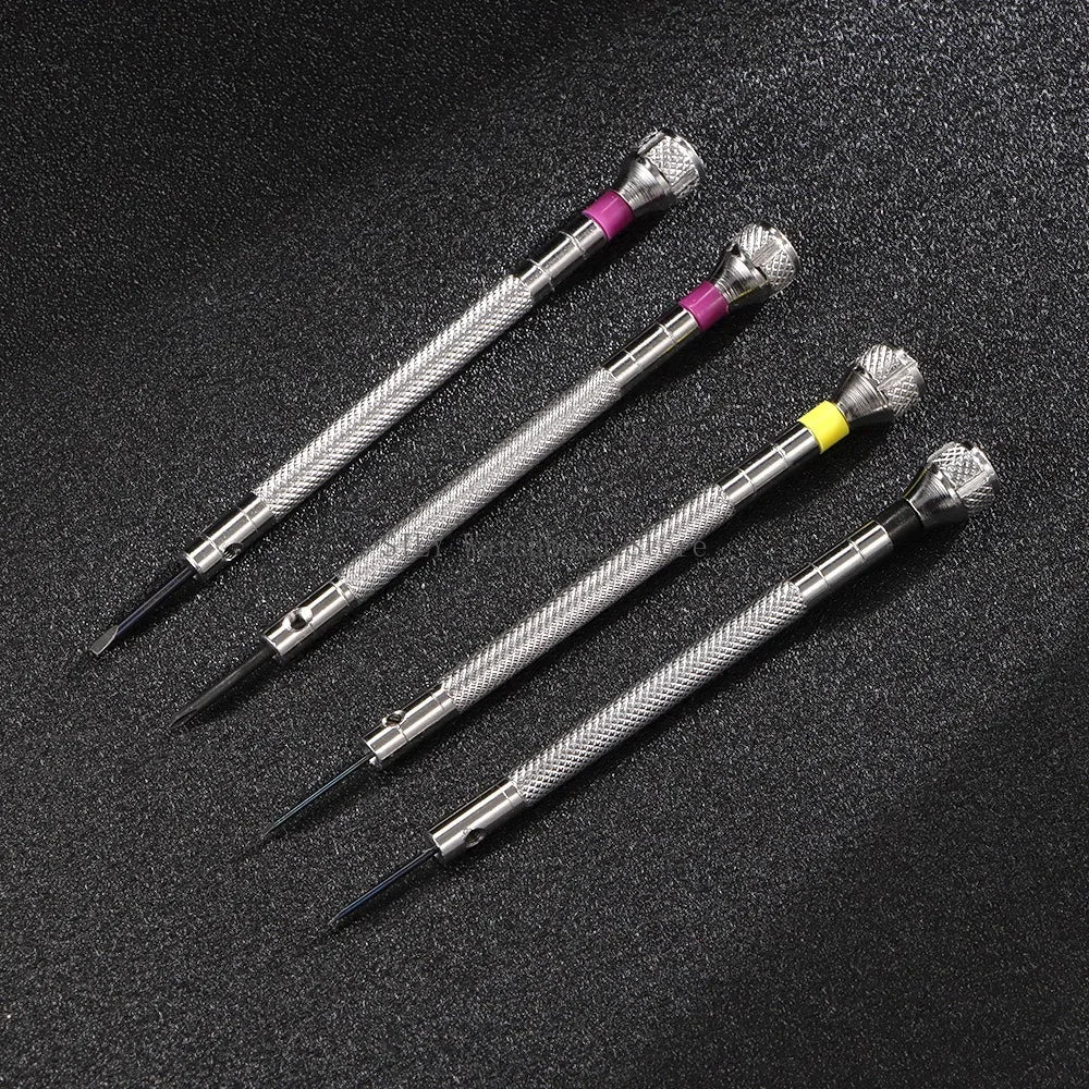 Watch Repair Tool Kit for Watchmaker Stainless Steel Precision Screwdriver Set 9pcs Watch Glasses Flat Blade Assort Slotted Tool