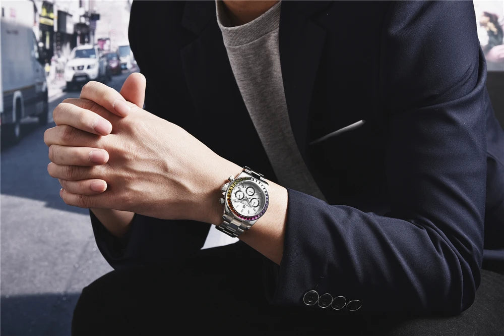 Men's Watch PAGANI DESIGN New Chronograph Quartz Watches For Man Luxury Sapphire Mirror Watches Complete Calendar Men Clock Gift