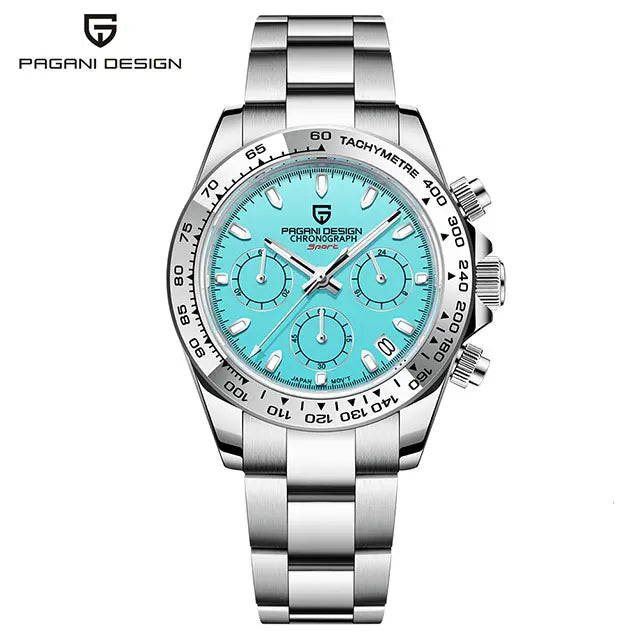 PAGANI DESIGN 2025 New 40mm Men Watch Multi functional VK63 Quartz Chronograph Sapphire Stainless Steel Waterproof Watch For Men
