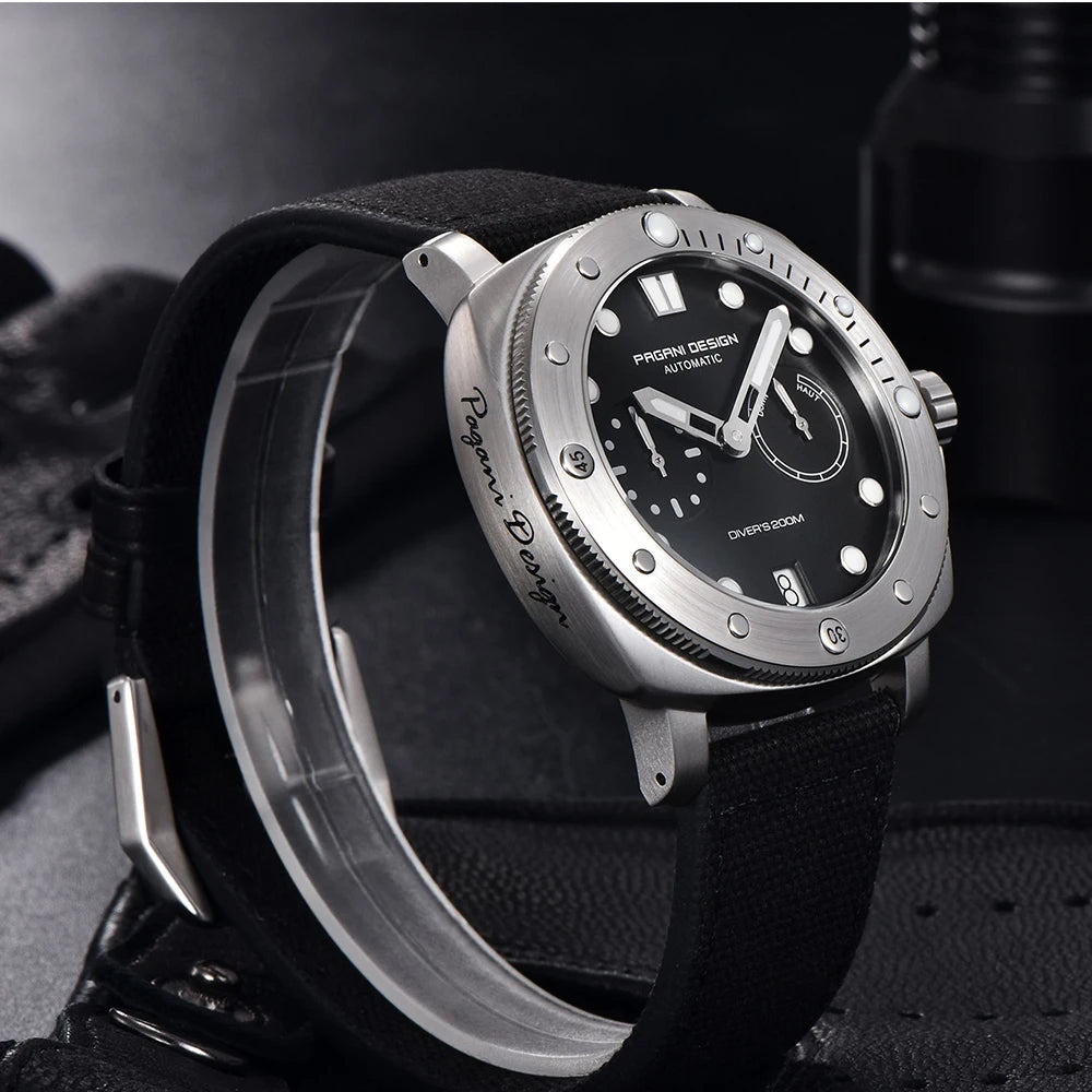 2023 PAGANI DESIGN New Men Mechanical Watch Luxury Sapphire Glass Automatic Watch 200M Waterproof Stainless Steel Watch for Men