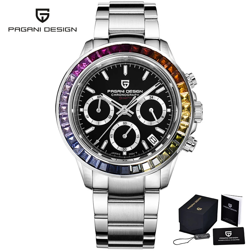 Men's Watch PAGANI DESIGN New Chronograph Quartz Watches For Man Luxury Sapphire Mirror Watches Complete Calendar Men Clock Gift