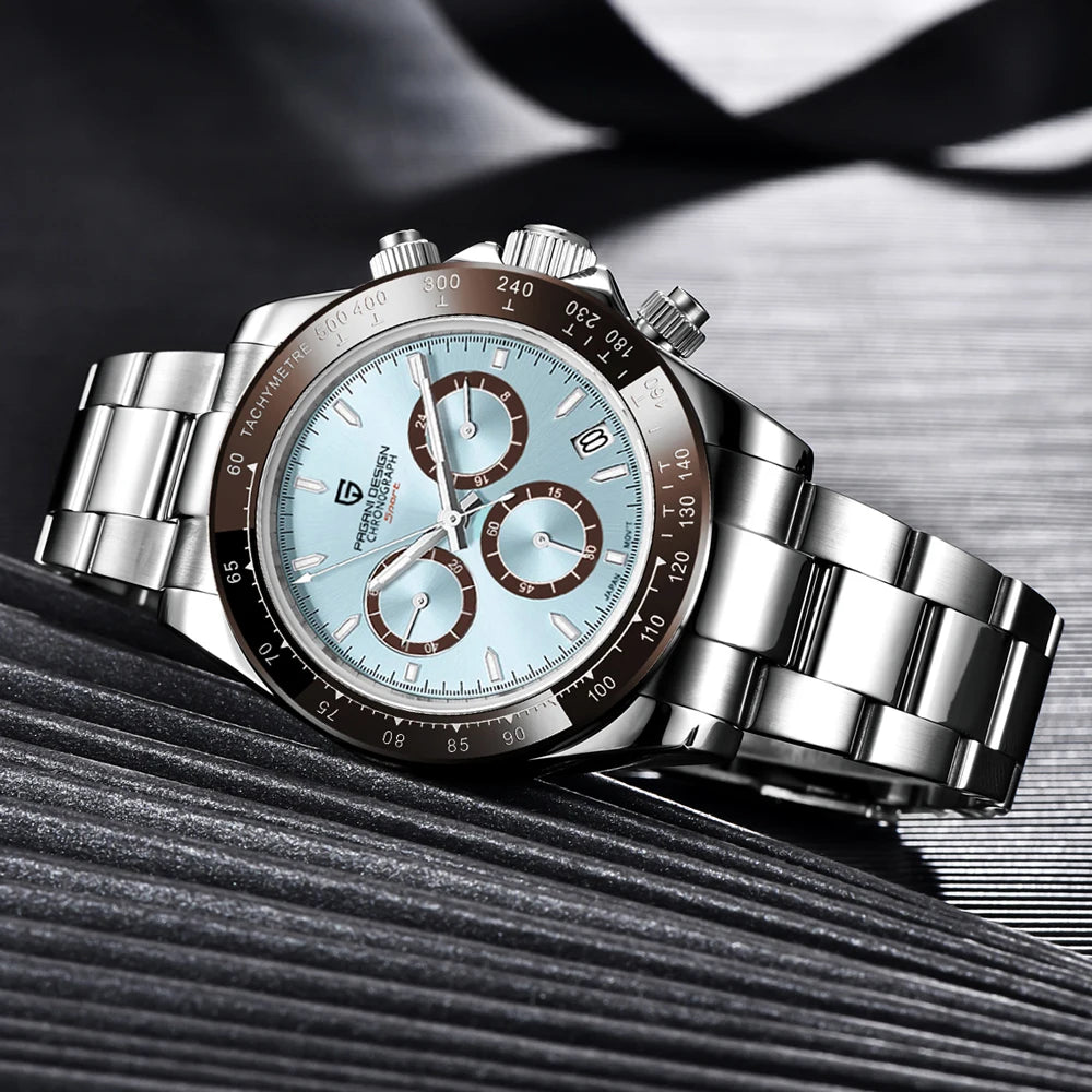PAGANI DESIGN 2025 New Gold 1644 Men's Watches Top Brand Luxury Mens Quartz Wrist Watch Men Watch Men Sport Chronograph+Gift Box