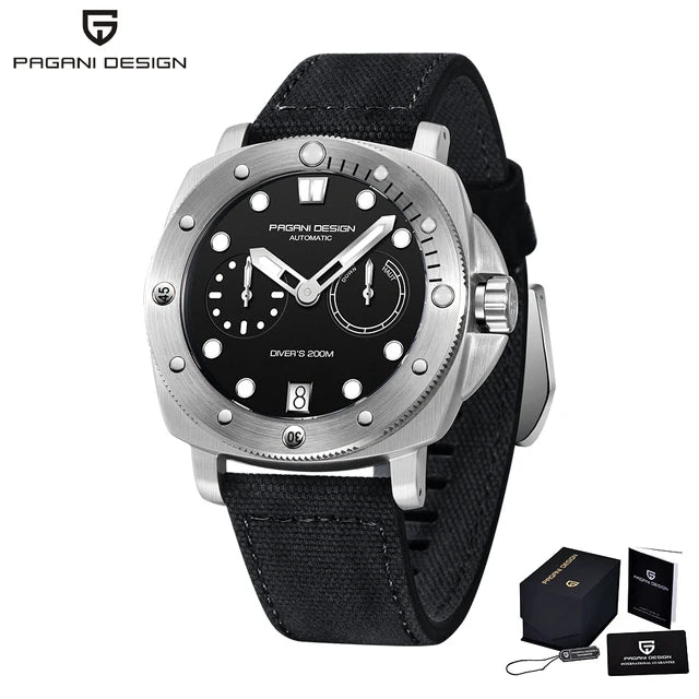 2023 PAGANI DESIGN New Men Mechanical Watch Luxury Sapphire Glass Automatic Watch 200M Waterproof Stainless Steel Watch for Men