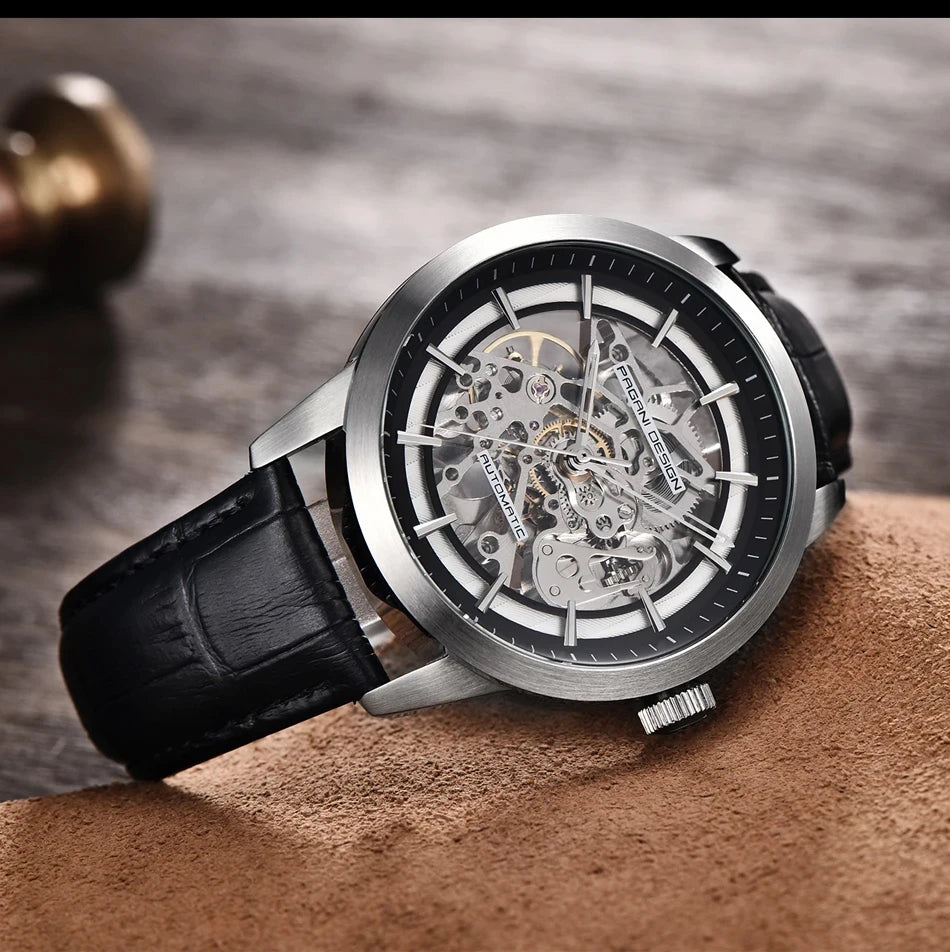 PAGANI DESIGN New Luxury Automatic Mechanical Watch Simple Sports Waterproof Leisure Retro Leather Business Watches for Man