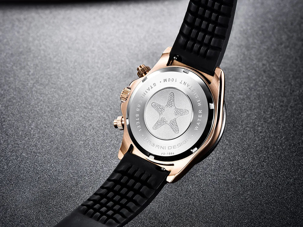 Pagani 2025 latest design men's luxury quartz watch high-quality sapphire glass VK63 fashion men's chronograph 100 m waterproof