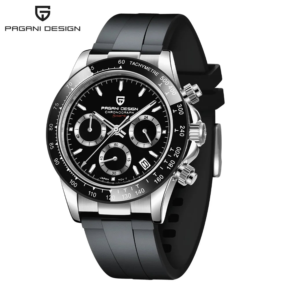 Pagani 2025 latest design men's luxury quartz watch high-quality sapphire glass VK63 fashion men's chronograph 100 m waterproof