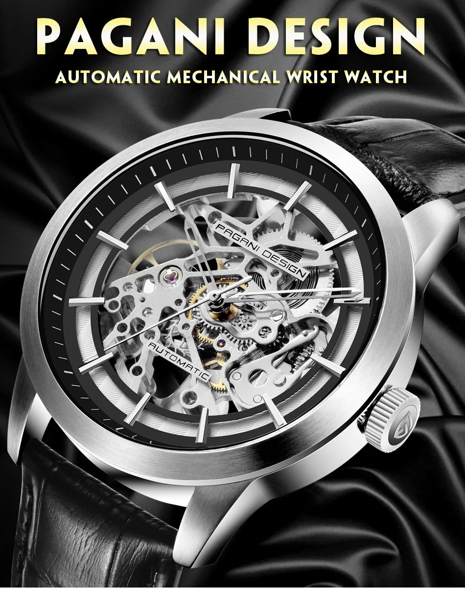 PAGANI DESIGN New Luxury Automatic Mechanical Watch Simple Sports Waterproof Leisure Retro Leather Business Watches for Man