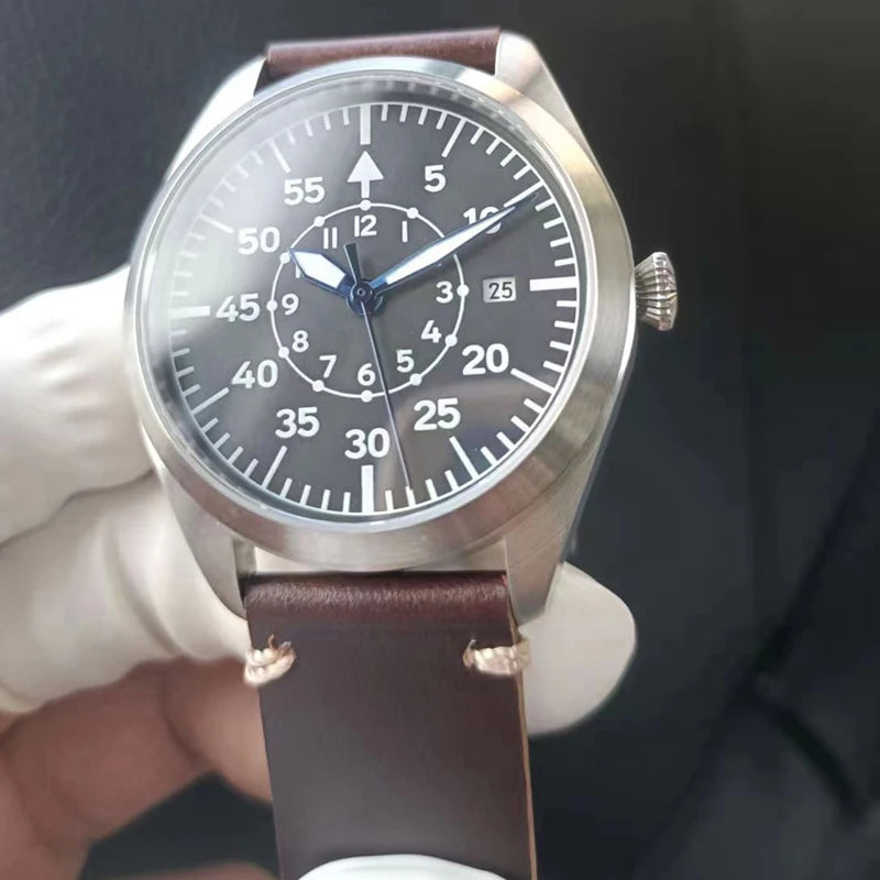 Flieger Pilot Watch A Type B Aviator Automatic Field Reloj Piloto Relogio Mechanical Wristwatch Orologio Pilota Montre Pilote