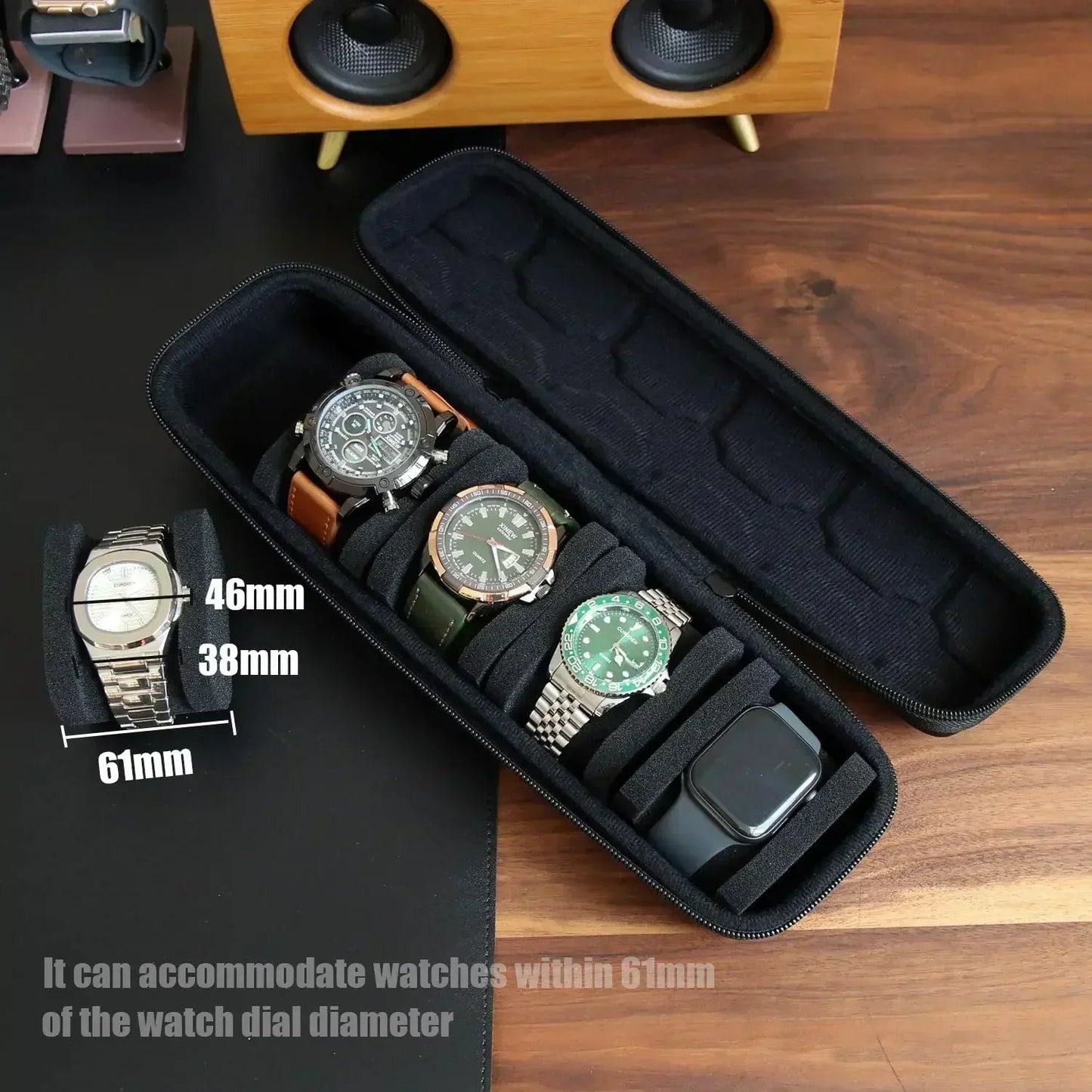 Watch Box Organizer for Men or Women Watch Travel Case Portable Storage Watch Display Holder for Wristwatches and Smart Watches