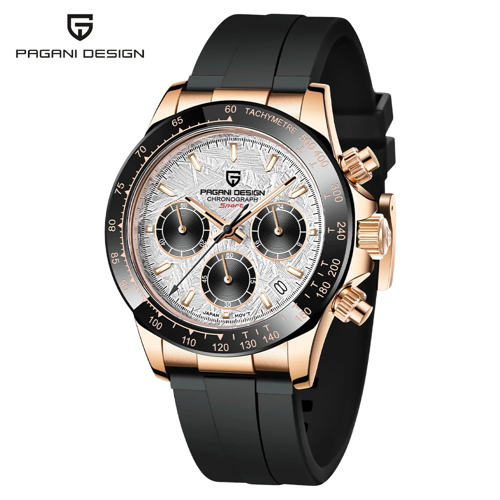 Pagani 2025 latest design men's luxury quartz watch high-quality sapphire glass VK63 fashion men's chronograph 100 m waterproof