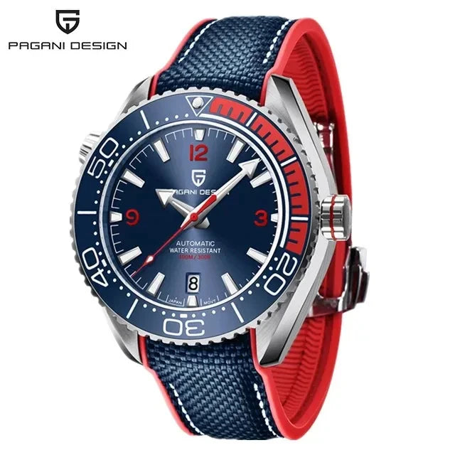 PAGANI DESIGN 42MM Japan movement Men Mechanical Watch 100M Waterproof Sapphire Crystal Ceramic Bezel Men Automatic Wristwatches
