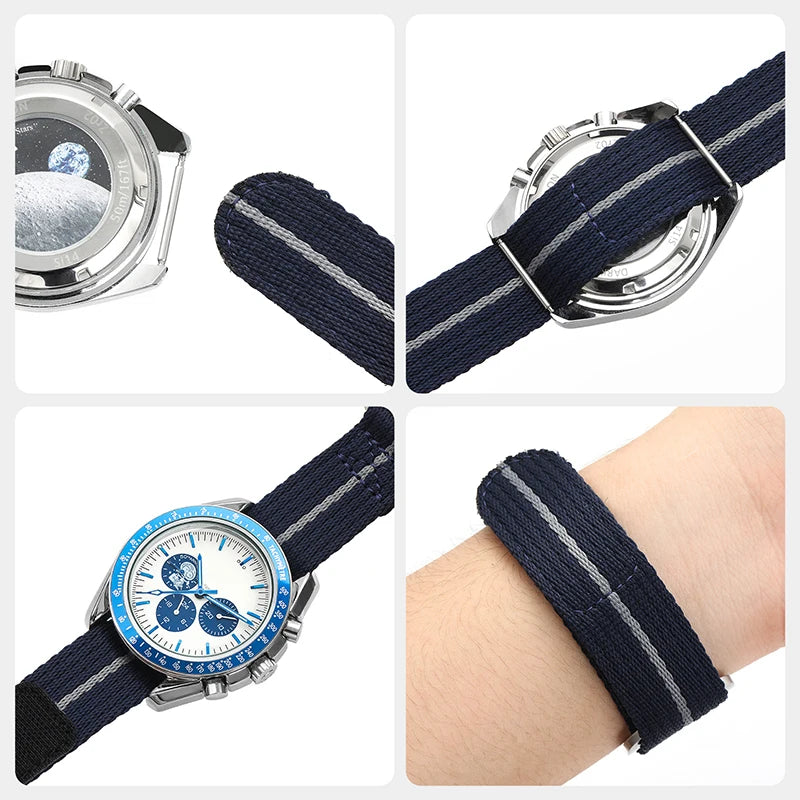Nylon Watch Strap 20mm 22mm Sports Fabric Wristband Belt Universal Replacement Sport Watch Bands Wristwatch Bracelet