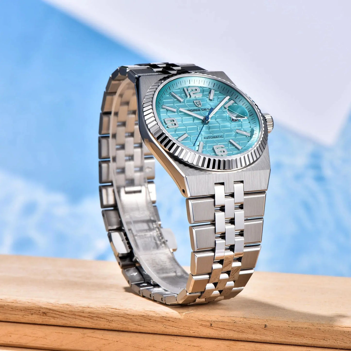 PAGANI DESIGN Men Watches 2025 New 3D Rhombus Dial Automatic Watch Men Stainless steel Mechanical Wristwatch Men For MIYOTA 8215