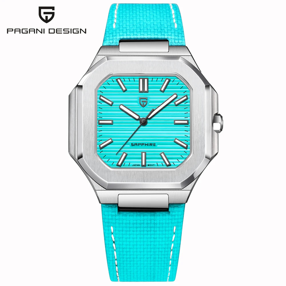 PAGANI DESIGN 2025 watch men's luxury retro quartz men's watch stainless steel sapphire crystal TMI VH31 movement 50m waterproof