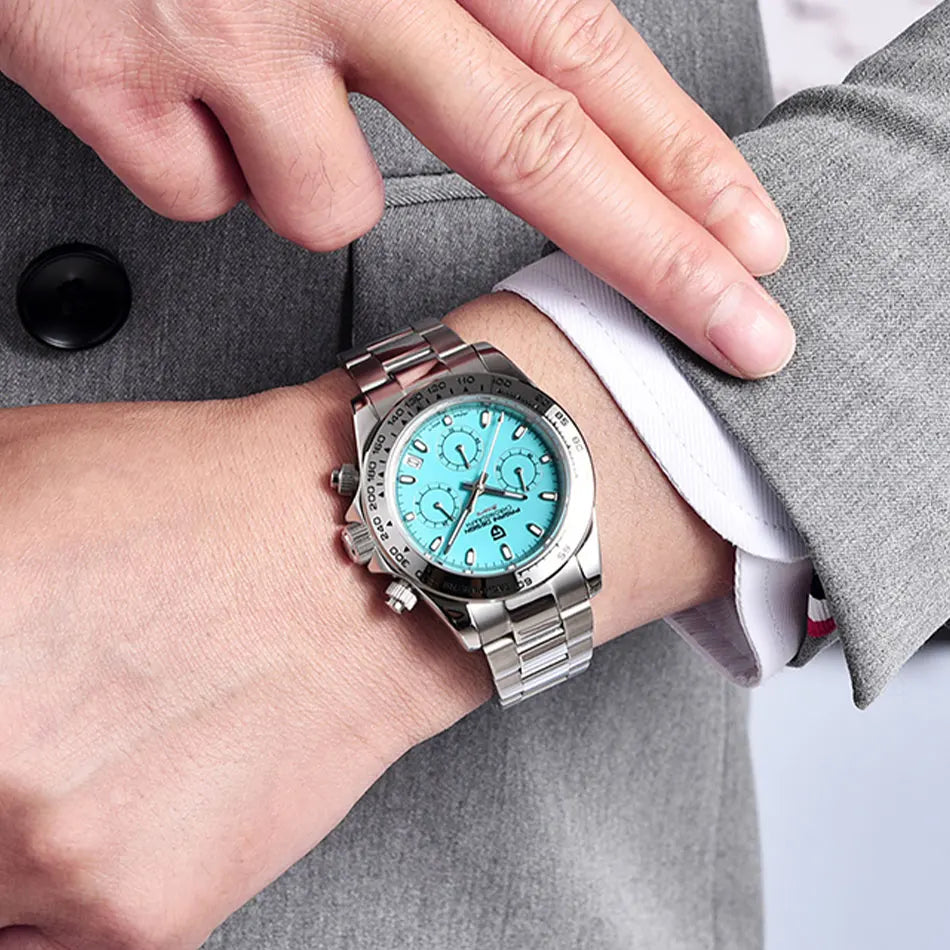 PAGANI DESIGN 2025 New 40mm Men Watch Multi functional VK63 Quartz Chronograph Sapphire Stainless Steel Waterproof Watch For Men
