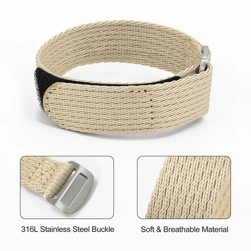 Nylon Watch Strap 20mm 22mm Sports Fabric Wristband Belt Universal Replacement Sport Watch Bands Wristwatch Bracelet