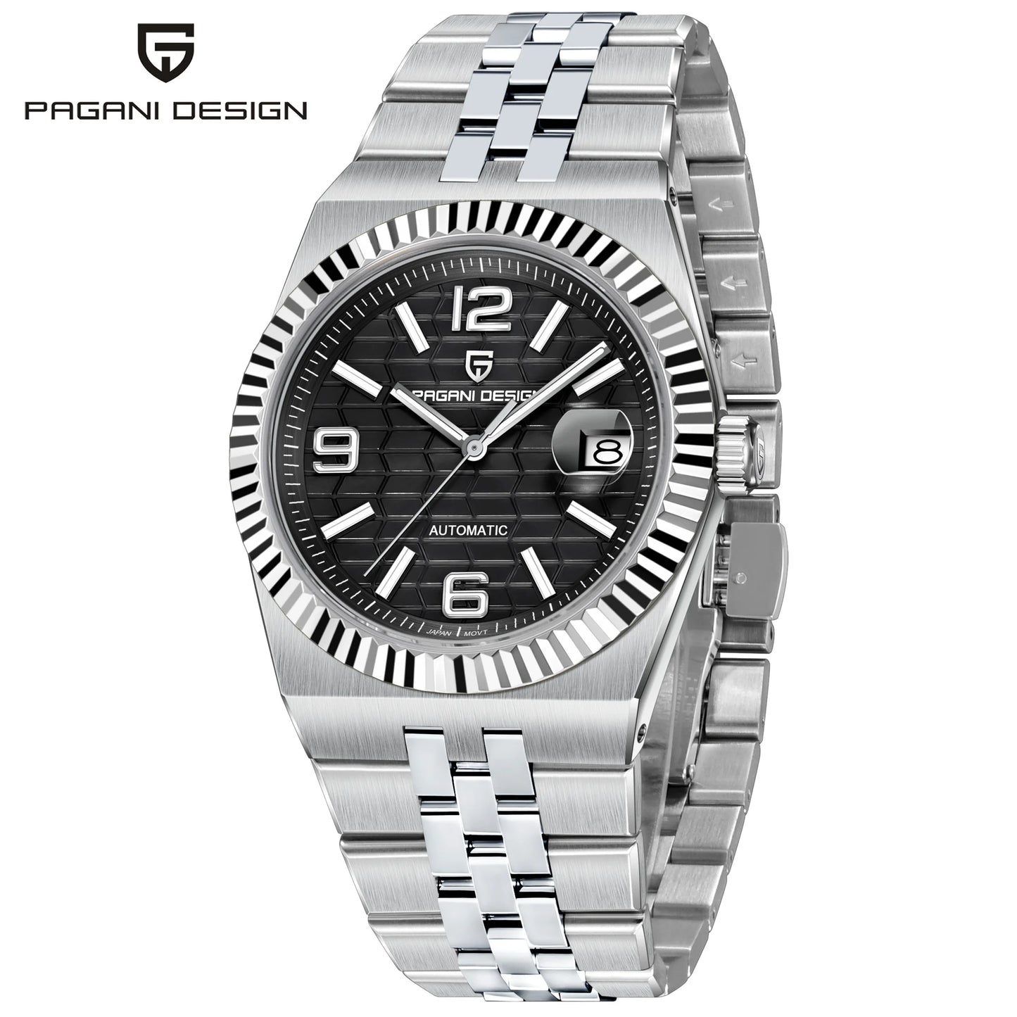 PAGANI DESIGN Men Watches 2025 New 3D Rhombus Dial Automatic Watch Men Stainless steel Mechanical Wristwatch Men For MIYOTA 8215