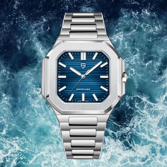 PAGANI DESIGN 2025 watch men's luxury retro quartz men's watch stainless steel sapphire crystal TMI VH31 movement 50m waterproof