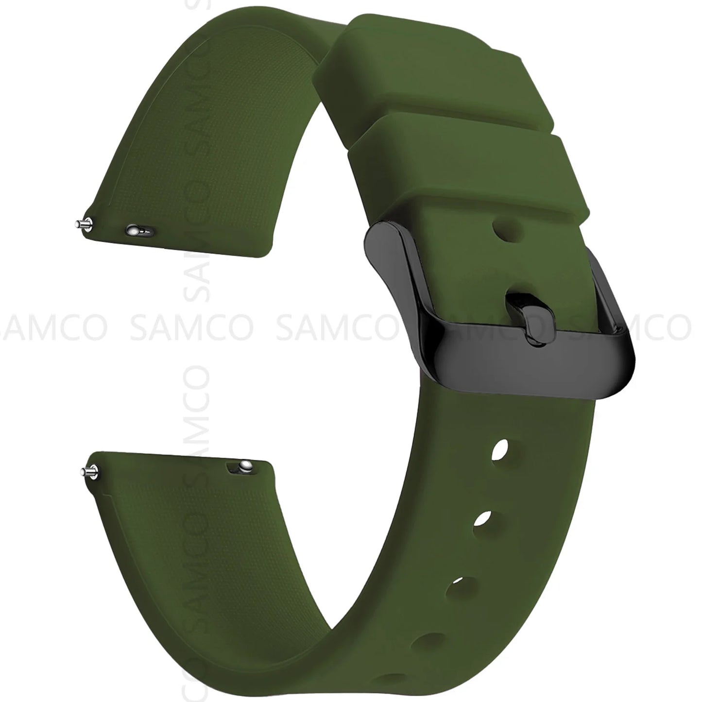 Silicone Watch Bands 14/16/18/19/20/21/22/24 mm Soft Quick Release Rubber Watch Bands Samsung Galaxy, Garmin Huawei Watch Straps