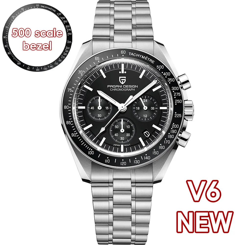 PAGANI DESIGN 2025 New AK Project Men's Watches Luxury Quartz Wrist Watch For Men AR Sapphire Speed Chronograph Automatic Date