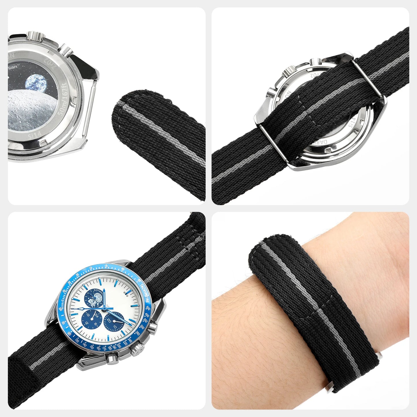 Nylon Watch Strap 20mm 22mm Sports Fabric Wristband Belt Universal Replacement Sport Watch Bands Wristwatch Bracelet