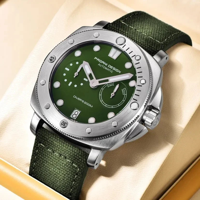 2023 PAGANI DESIGN New Men Mechanical Watch Luxury Sapphire Glass Automatic Watch 200M Waterproof Stainless Steel Watch for Men