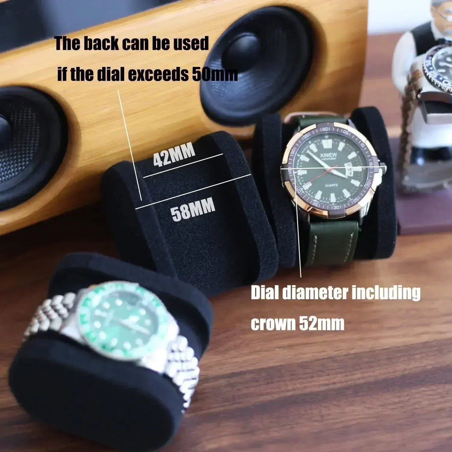 Watch Box Organizer for Men or Women Watch Travel Case Portable Storage Watch Display Holder for Wristwatches and Smart Watches